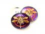 18mm Purple Pink Dragonfly Button